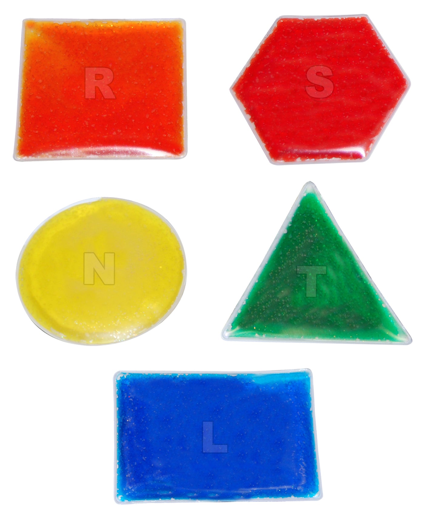 Hidden Letter Glitter Shapes